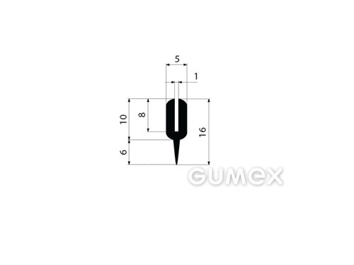 GUMOVÉ PROFILY TVARU "U" - EPDM